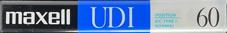 Compact Cassette Maxell UDI / UD1 60 Type I Normal 1988 USA