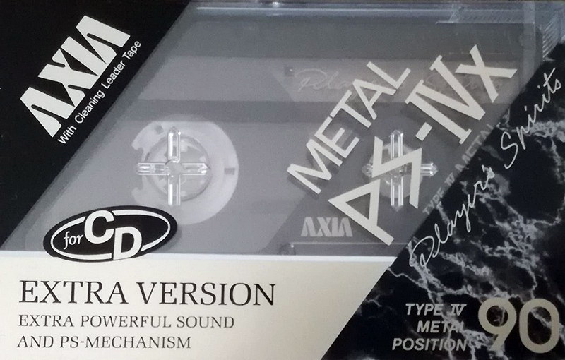 Compact Cassette AXIA PS-IVx 90 "PS-4x 90" Type IV Metal 1989 Japan