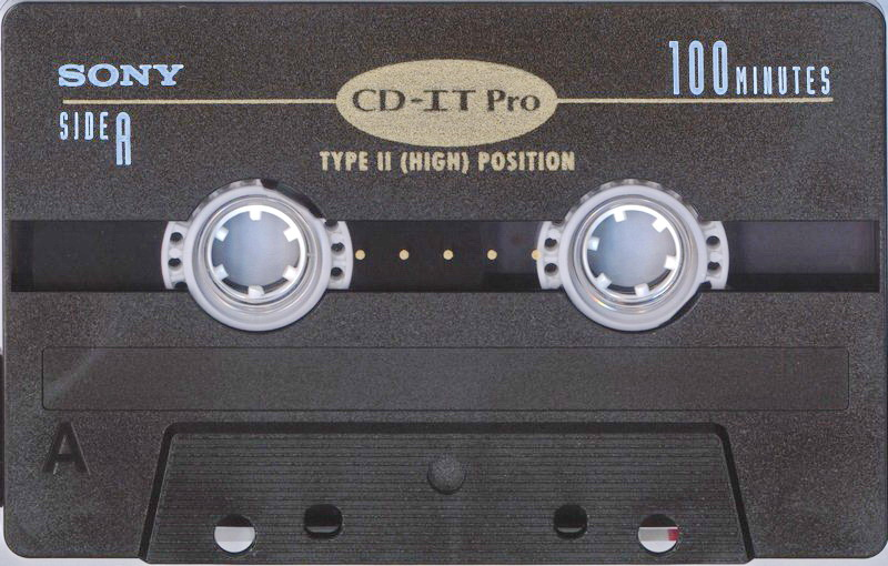 Compact Cassette Sony CD-IT PRO 100 "C-100CDP2" Type II Chrome 1992 North America