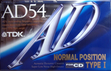 Compact Cassette TDK AD 54 "AD-54A" Type I Normal 1992 Japan