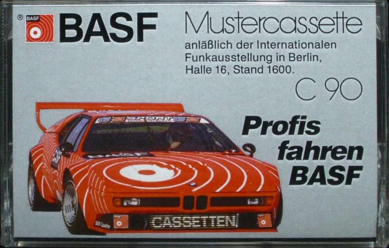 Compact Cassette BASF Chromdioxid Super II 90 "Mustercassette Profis fahren" Type II Chrome 1981 Germany