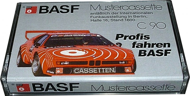 Compact Cassette BASF Chromdioxid Super II 90 "Mustercassette Profis fahren" Type II Chrome 1981 Germany