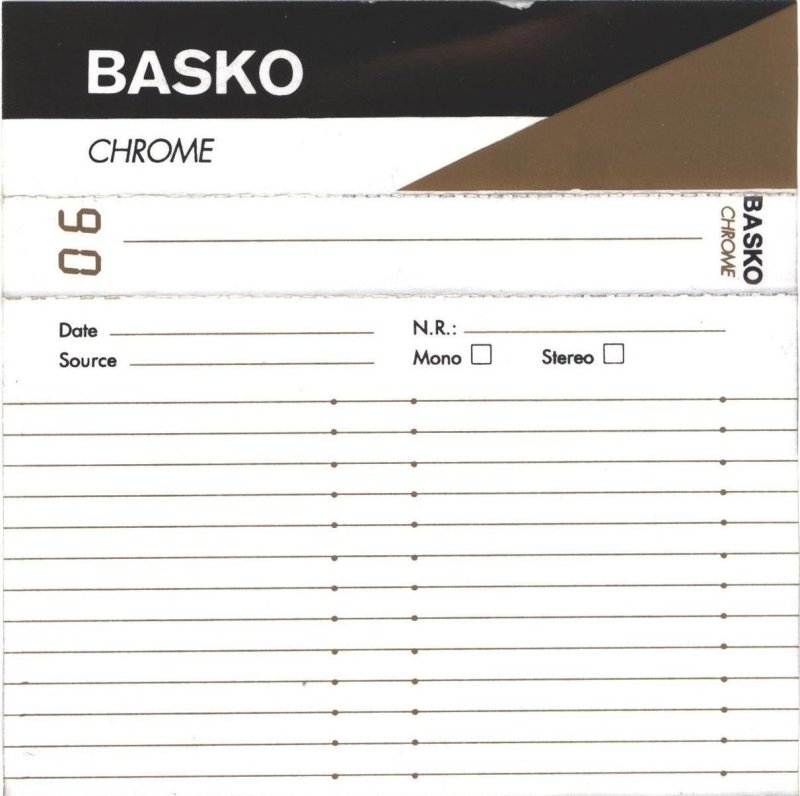 Compact Cassette Basko 90 "XC II" Type II Chrome 1992 Slovakia