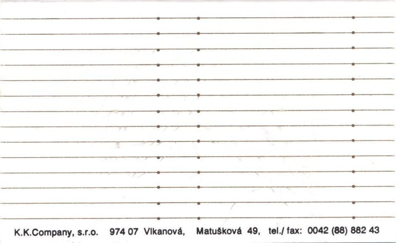 Compact Cassette Basko 90 "XC II" Type II Chrome 1992 Slovakia