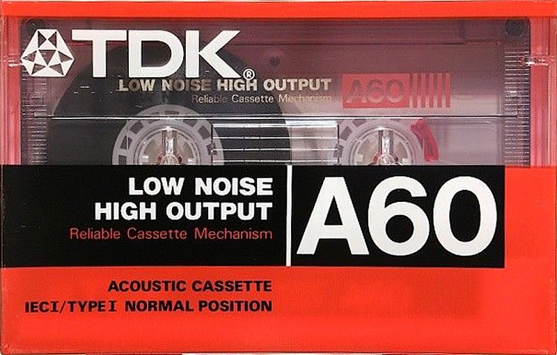 Compact Cassette TDK A 60 Type I Normal 1989 USA