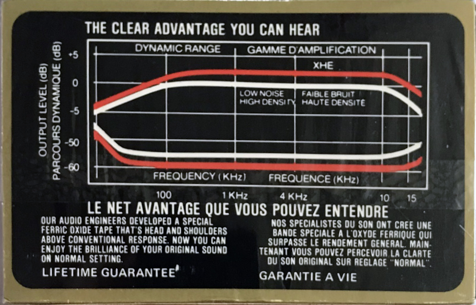 Compact Cassette Audio Magnetics XHE 90 Type I Normal 1979 Canada