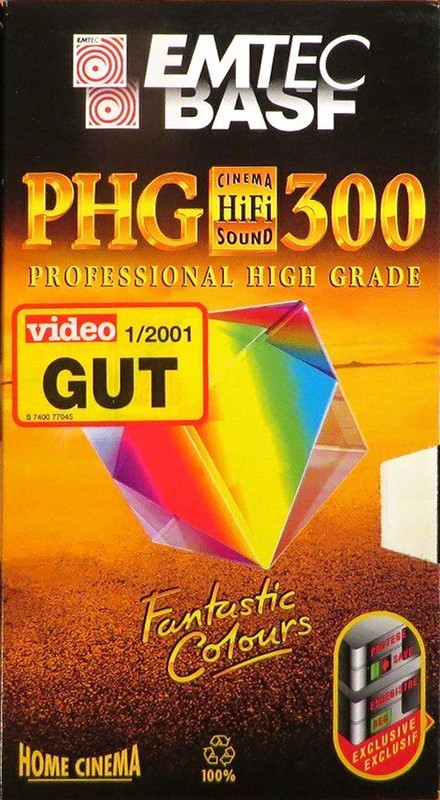 VHS, Video Home System Emtec PHG 300 Type II Chrome 2000 Worldwide