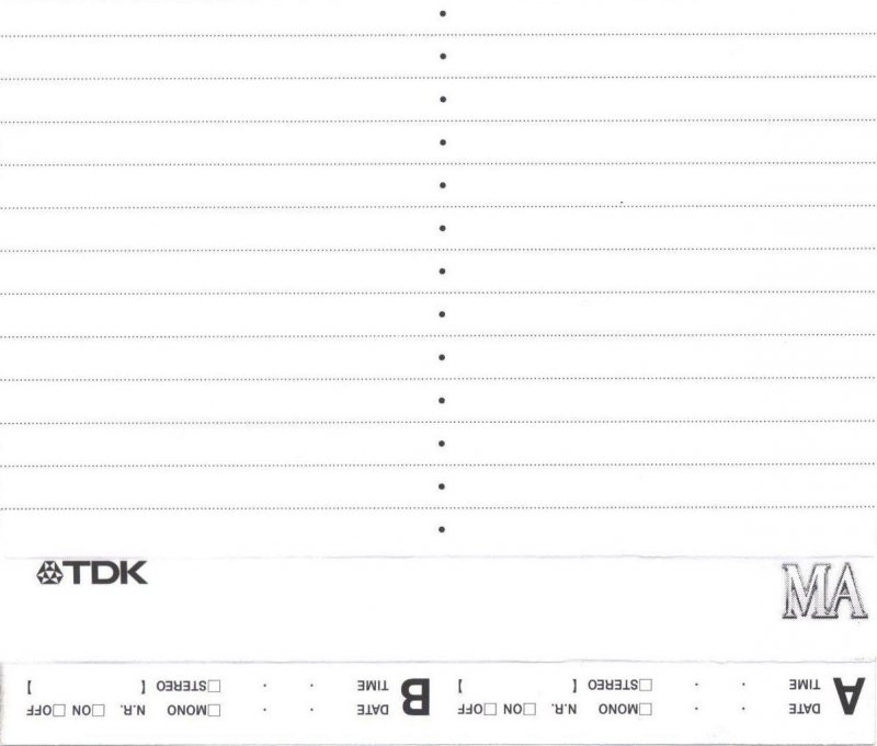 Compact Cassette: TDK  - MA 60