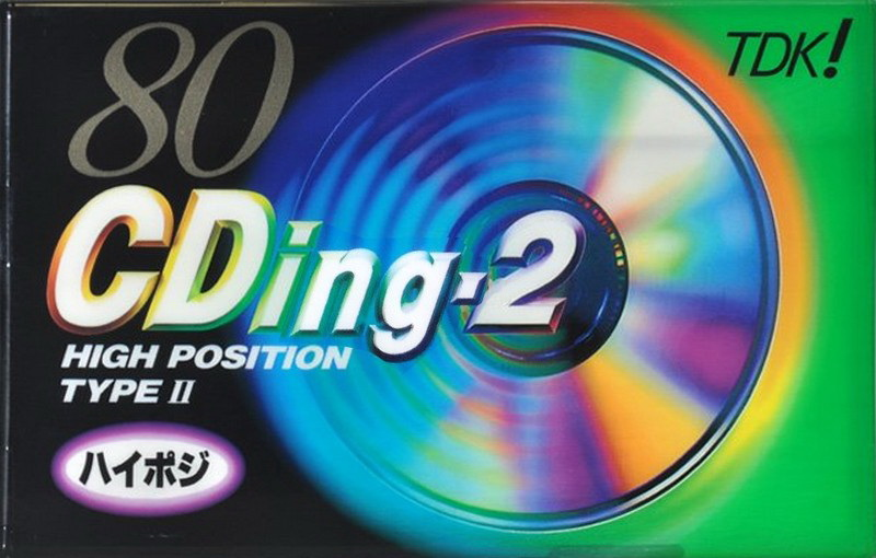 Compact Cassette TDK CDing 2 80 "CD2-80G" Type II Chrome 1996 Japan