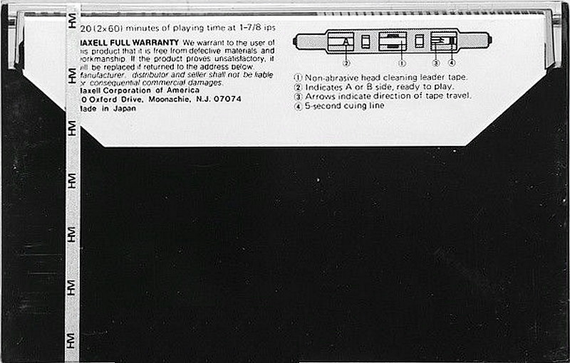 Compact Cassette Maxell UD 120 Type I Normal 1972 USA