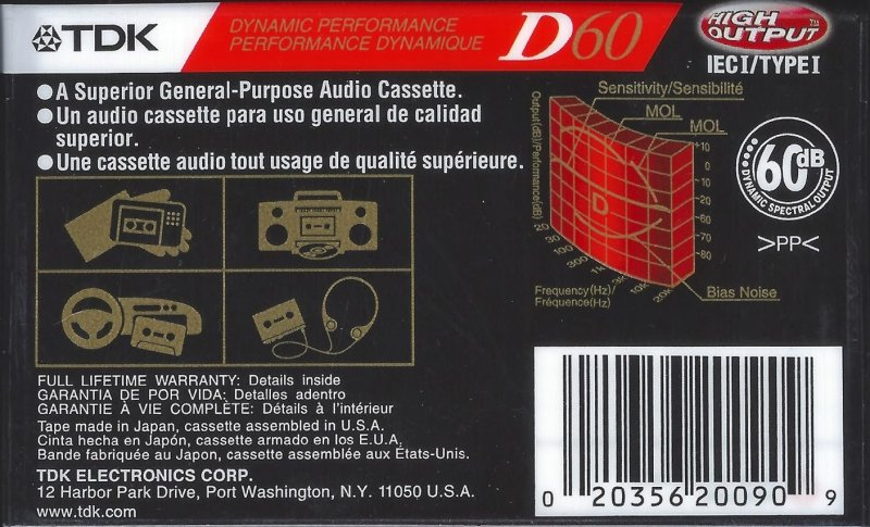 Compact Cassette: TDK  - D 60