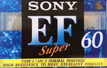 Compact Cassette Sony Super EF 60 Type I Normal 1995 Europe