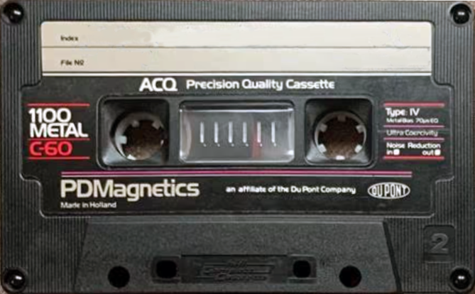 Compact Cassette PDM / PDMagnetics 1100 Metal 60 Type IV Metal 1981 Europe