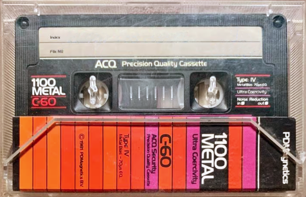 Compact Cassette PDM / PDMagnetics 1100 Metal 60 Type IV Metal 1981 Europe