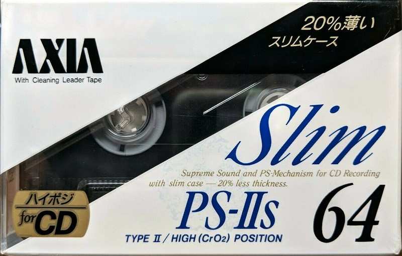 Compact Cassette AXIA PS-IIs 64 Type II Chrome 1990 Japan
