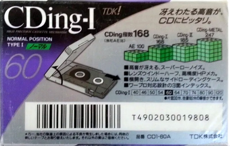 Compact Cassette: TDK  - CDing-I 60