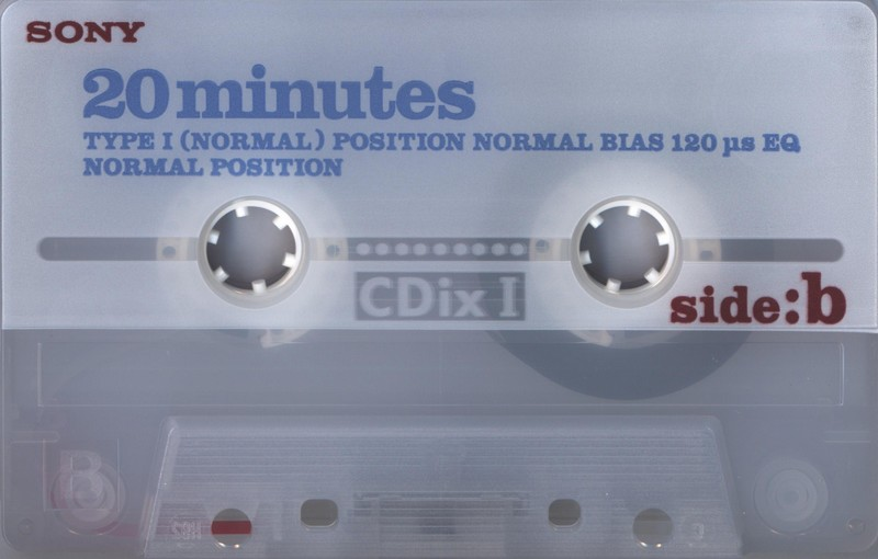 Compact Cassette Sony CDix I 20 "C-20CDX1D" Type I Normal 1996 Japan