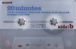 Compact Cassette Sony CDix I 20 "C-20CDX1D" Type I Normal 1996 Japan
