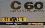 Compact Cassette Weltfunk 60 Type II Chrome 1978 Germany