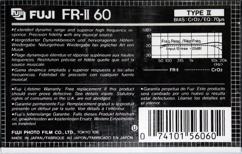 Compact Cassette: FUJI Fuji - FR-II 60