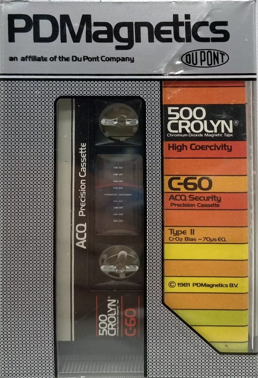 Compact Cassette PDM 500 Crolyn 60 Type II Chrome 1981 Europe