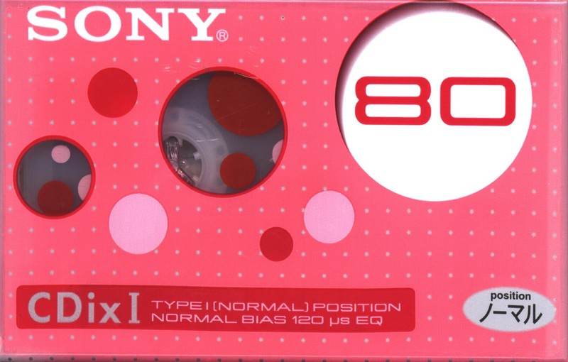 Compact Cassette Sony CDix I 80 "C80CDX1L" Type I Normal 2001 Japan