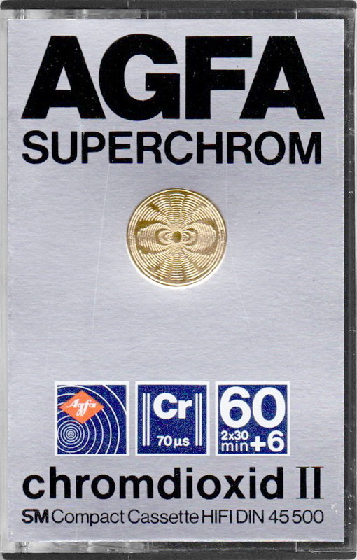 Compact Cassette AGFA Superchrom 60+6 Type II Chrome 1981 Europe