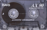 Compact Cassette RAKS AX 90 Type I Normal 1996 Europe