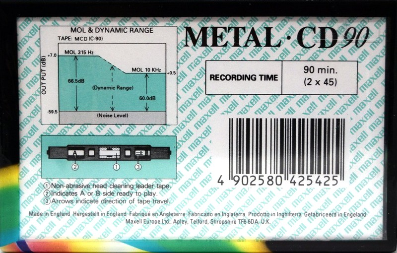 Compact Cassette: Maxell / Hitachi Maxell - Metal CD 90