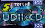 5 pack Maxell UDII-CD 100 Type II Chrome 1998 Europe