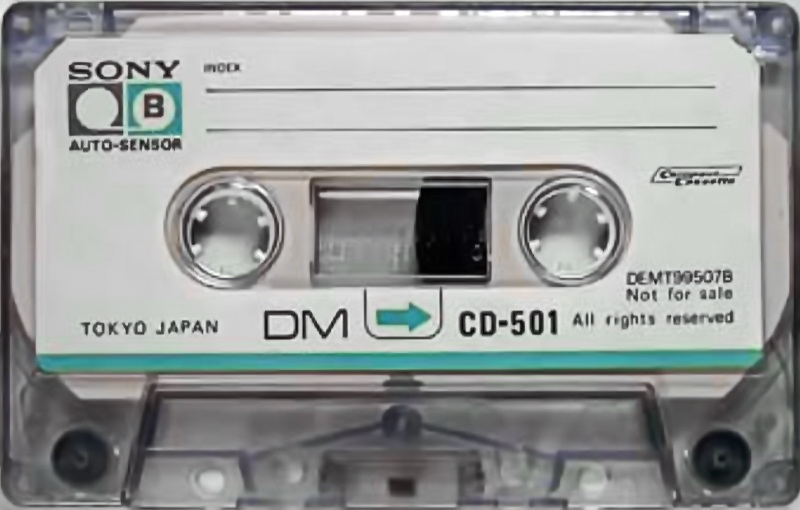 Compact Cassette Sony 30 "CD-501" Demonstration Tape 1971 Japan