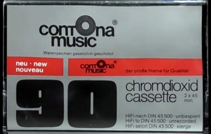 Compact Cassette Contona Music 90 Type II Chrome 1980 Europe