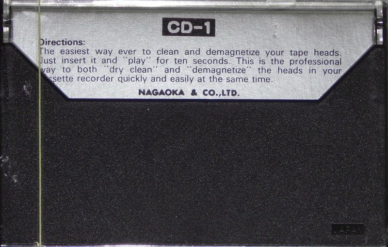 Compact Cassette Nagaoka "CD-1 Cleaner & Demagnetizer" Cleaning Cassette Japan