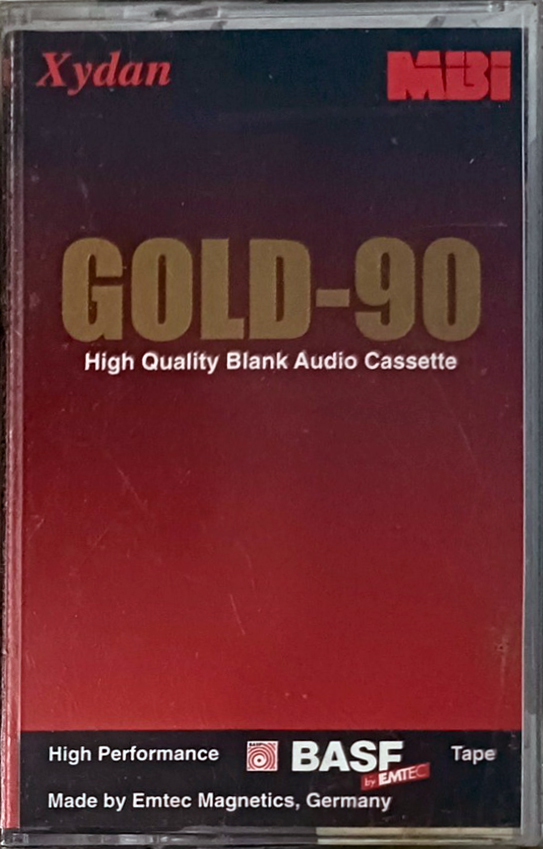 Compact Cassette Xydan 90 "MBI Gold" Type I Normal 1998 India