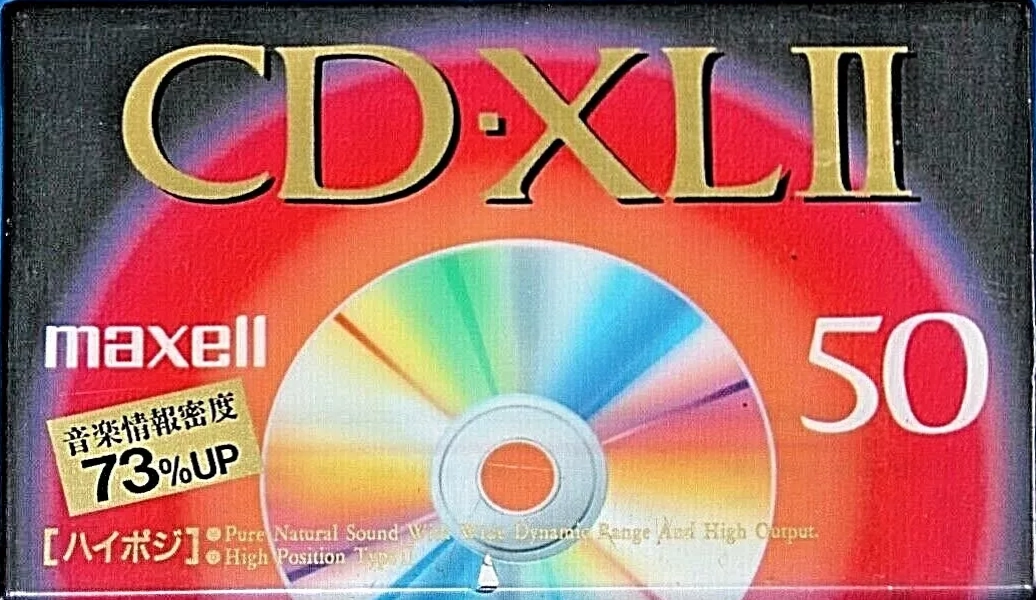 Compact Cassette Maxell CD-XL 50 "CDXL2-50" Type II Chrome 1992 Japan