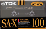 Compact Cassette TDK SA-X 100 Type II Chrome 1991 North America