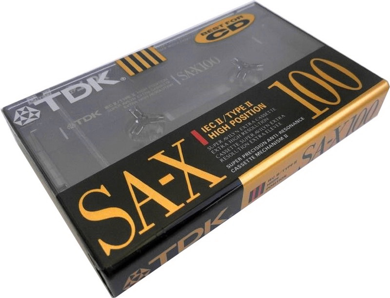Compact Cassette TDK SA-X 100 Type II Chrome 1991 North America