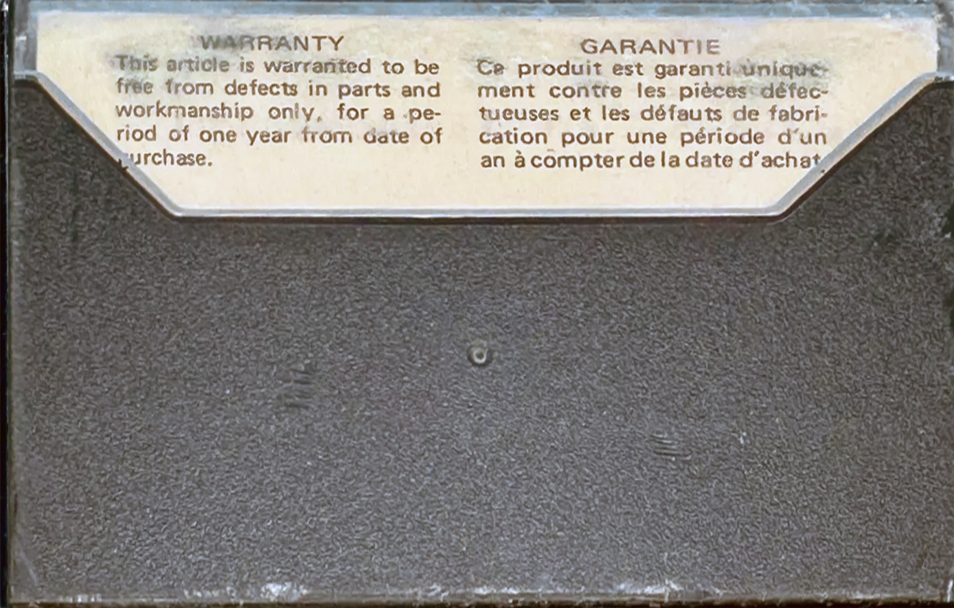 Compact Cassette Pulser Cleaning Cassette 1983 Canada