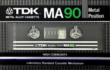 Compact Cassette TDK MA 90 Type IV Metal 1982 Australia, Europe