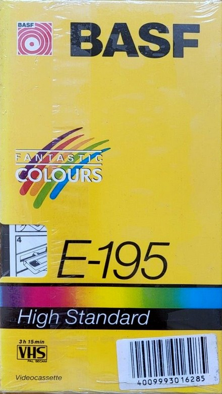 VHS, Video Home System BASF High Standard 195 Type I Normal 1990 Europe