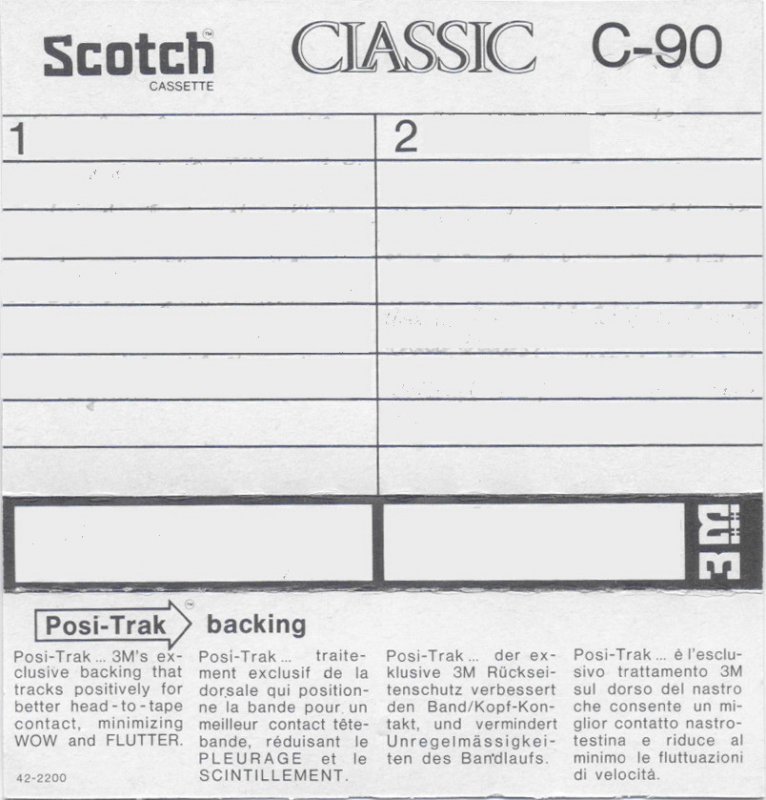 Compact Cassette Scotch Classic 90 Type III Ferro Chrome 1977 Europe