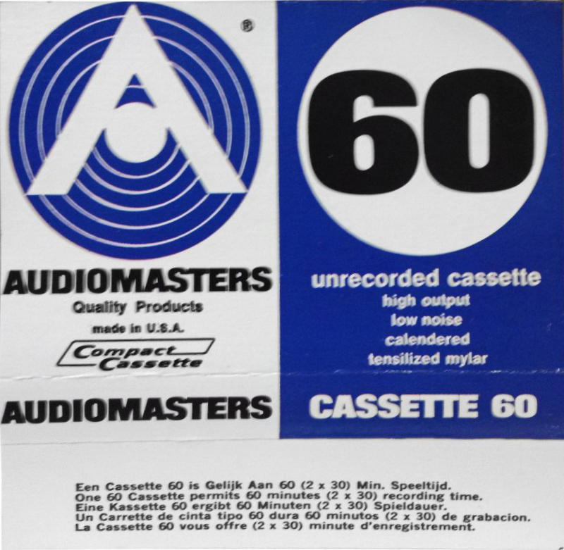 Compact Cassette Audiomasters 60 Type I Normal Brazil