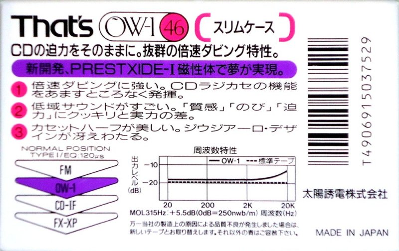 Compact Cassette: Taiyo Yuden Thats - OW-I 46