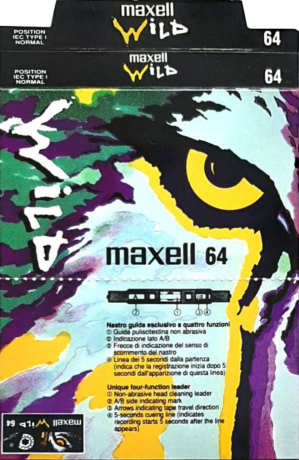 Compact Cassette Maxell Wild 64 Type I Normal 1992 Europe