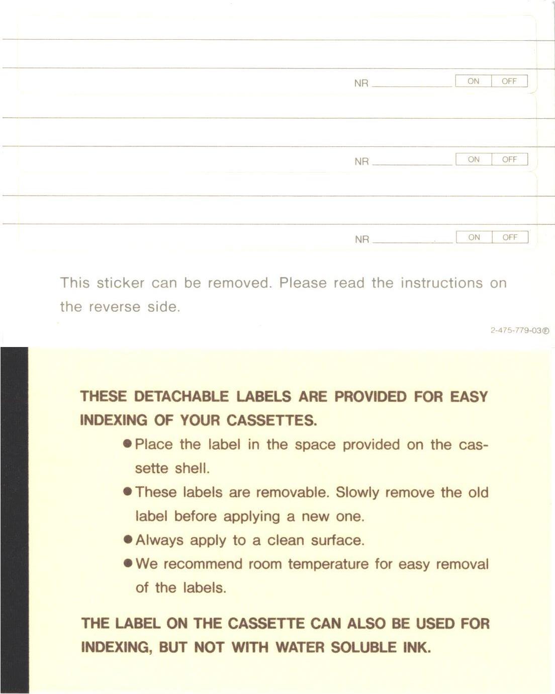 Compact Cassette Sony UCX 60 Type II Chrome 1982 USA
