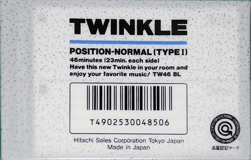 Compact Cassette Hitachi Twinkle 46 "TW46 BL" Type I Normal Japan