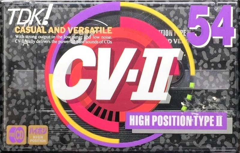 Compact Cassette TDK CV-II 54 "CV2-54A" Type II Chrome 1992 Japan