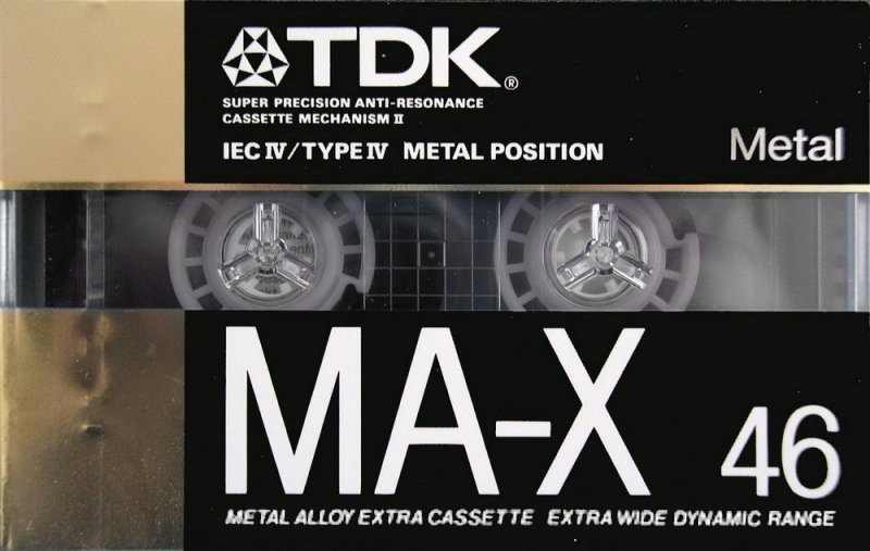 Compact Cassette TDK MA-X 46 Type IV Metal 1988 Australia, Europe