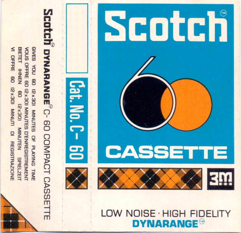 Compact Cassette Scotch Dynarange 60 Type I Normal 1971 Europe