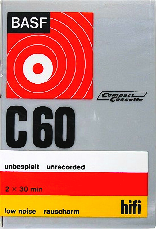 Compact Cassette BASF 60 "Plastic case" Type I Normal 1969 Europe